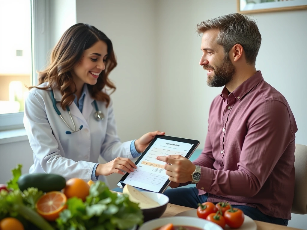 Nutritionist in consultation