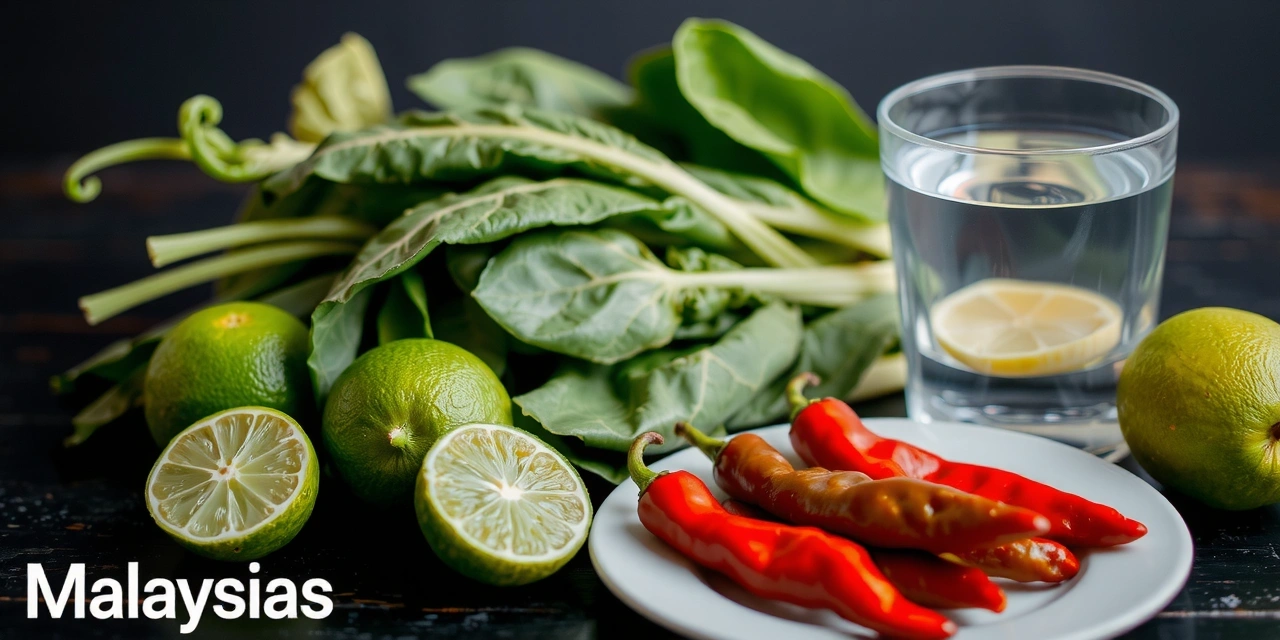Fresh ingredients on dark table